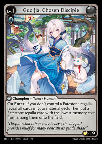 Guo Jia, Chosen Disciple